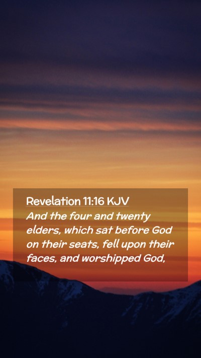 Picture 02 - Revelation 11:16 KJV Mobile Phone Wallpaper - And the four and twenty elders, which sat before - Mobile Bible Verse Wallpaper