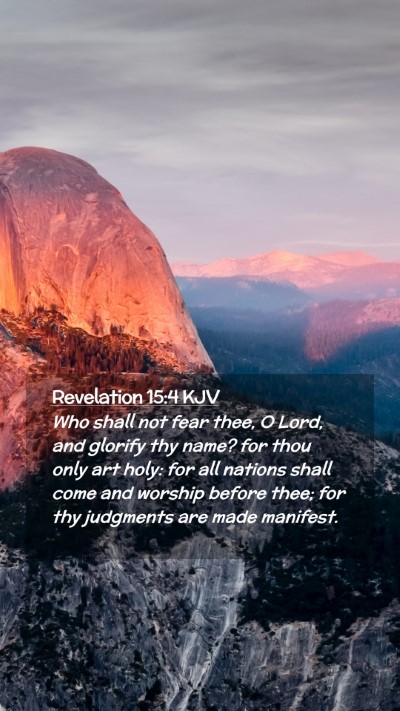 Picture 02 - Revelation 15:4 KJV Mobile Phone Wallpaper - Who shall not fear thee, O Lord, and glorify thy - Mobile Bible Verse Wallpaper