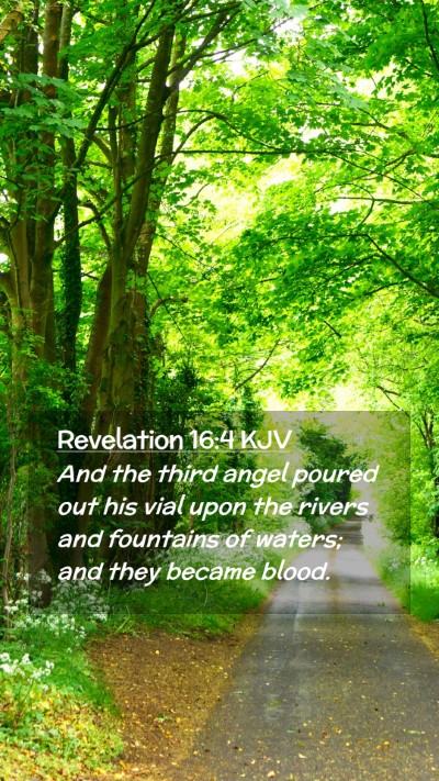 Picture 02 - Revelation 16:4 KJV Mobile Phone Wallpaper - And the third angel poured out his vial upon the - Mobile Bible Verse Wallpaper