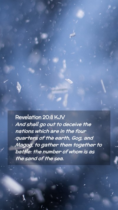 Picture 02 - Revelation 20:8 KJV Mobile Phone Wallpaper - And shall go out to deceive the nations which are - Mobile Bible Verse Wallpaper