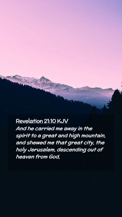 Picture 02 - Revelation 21:10 KJV Mobile Phone Wallpaper - And he carried me away in the spirit to a great - Mobile Bible Verse Wallpaper