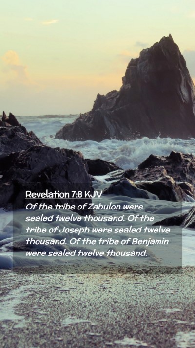Picture 02 - Revelation 7:8 KJV Mobile Phone Wallpaper - Of the tribe of Zabulon were sealed twelve - Mobile Bible Verse Wallpaper