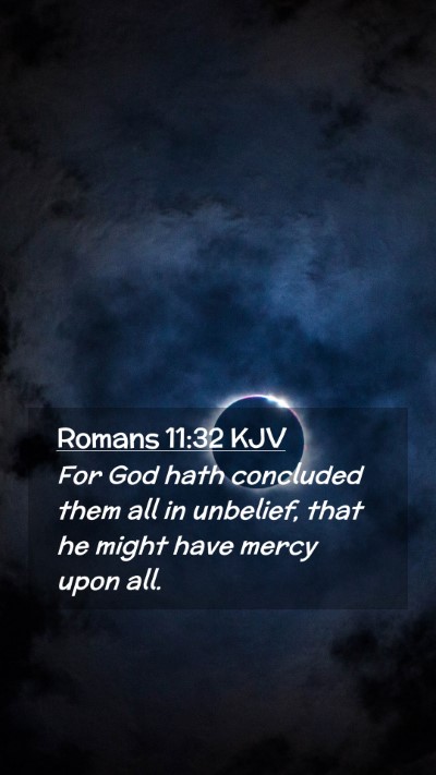 Picture 02 - Romans 11:32 KJV Mobile Phone Wallpaper - For God hath concluded them all in unbelief, that - Mobile Bible Verse Wallpaper