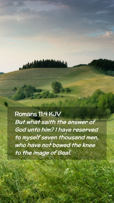 Picture 02 - Romans 11:4 KJV Mobile Phone Wallpaper - But what saith the answer of God unto him? I have - Mobile Bible Verse Wallpaper