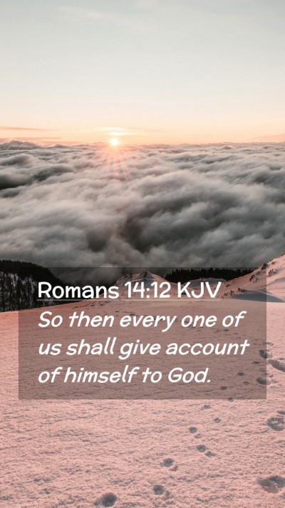 Picture 02 - Romans 14:12 KJV Mobile Phone Wallpaper - So then every one of us shall give account of - Mobile Bible Verse Wallpaper