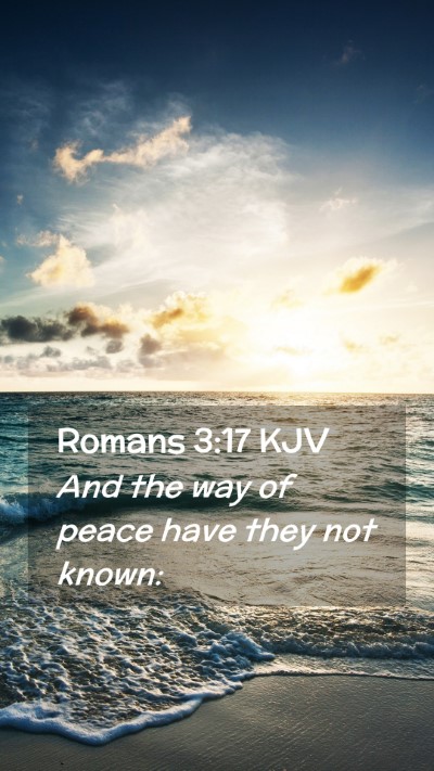 Picture 02 - Romans 3:17 KJV Mobile Phone Wallpaper - And the way of peace have they not - Mobile Bible Verse Wallpaper