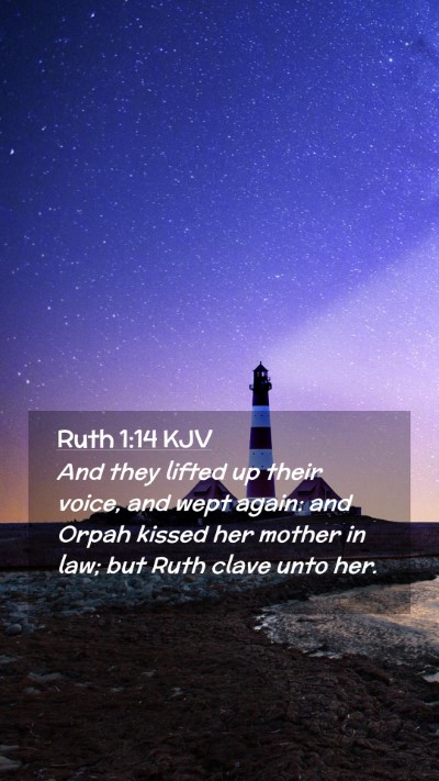 Picture 02 - Ruth 1:14 KJV Mobile Phone Wallpaper - And they lifted up their voice, and wept again: - Mobile Bible Verse Wallpaper