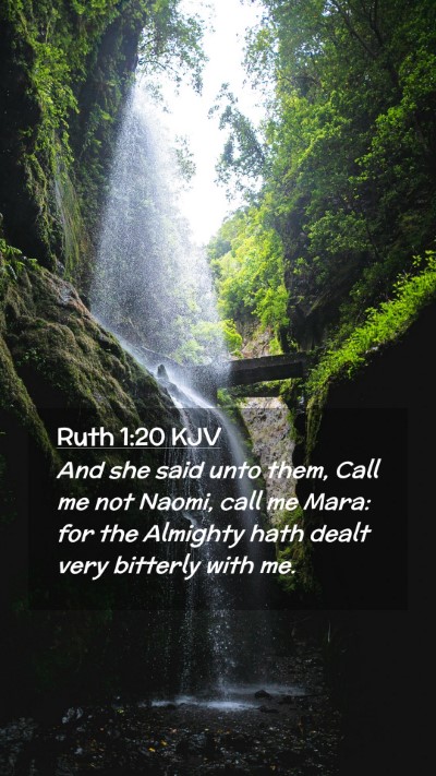 Picture 02 - Ruth 1:20 KJV Mobile Phone Wallpaper - And she said unto them, Call me not Naomi, call - Mobile Bible Verse Wallpaper