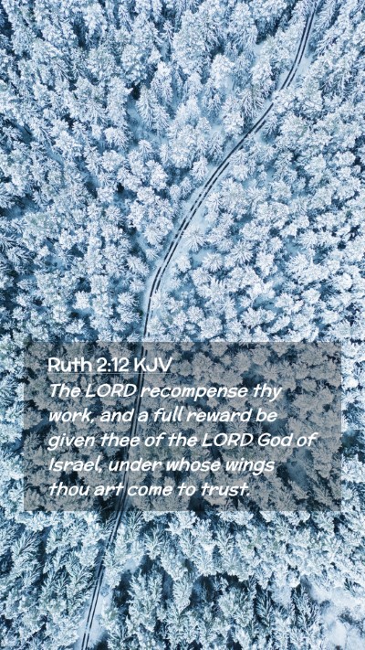 Picture 02 - Ruth 2:12 KJV Mobile Phone Wallpaper - The LORD recompense thy work, and a full reward - Mobile Bible Verse Wallpaper