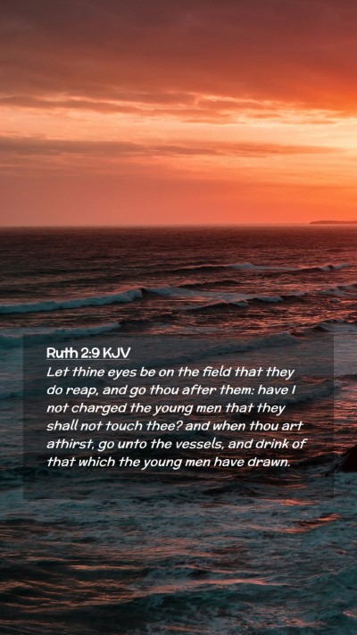 Picture 02 - Ruth 2:9 KJV Mobile Phone Wallpaper - Let thine eyes be on the field that they do reap, - Mobile Bible Verse Wallpaper