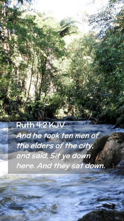 Picture 02 - Ruth 4:2 KJV Mobile Phone Wallpaper - And he took ten men of the elders of the city, - Mobile Bible Verse Wallpaper