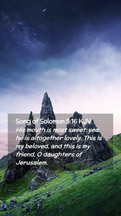 Picture 02 - Song of Solomon 5:16 KJV Mobile Phone Wallpaper - His mouth is most sweet: yea, he is altogether - Mobile Bible Verse Wallpaper