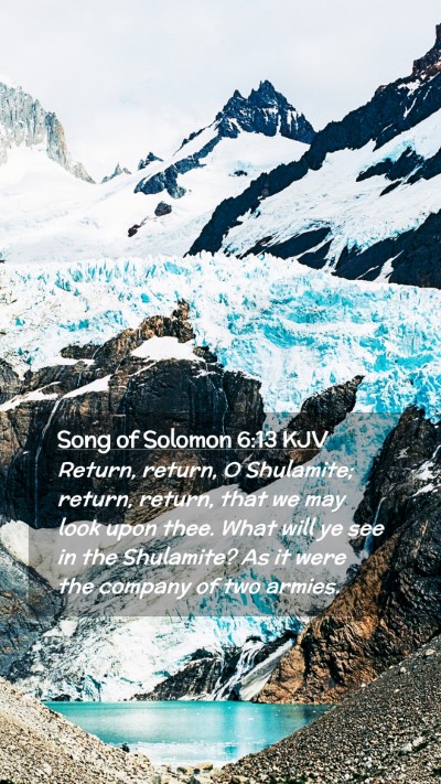 Picture 02 - Song of Solomon 6:13 KJV Mobile Phone Wallpaper - Return, return, O Shulamite; return, return, that - Mobile Bible Verse Wallpaper
