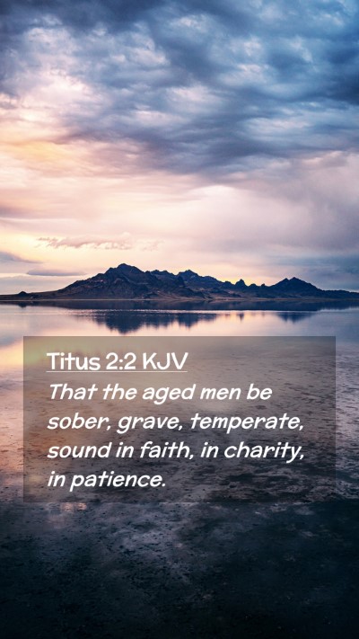 Picture 02 - Titus 2:2 KJV Mobile Phone Wallpaper - That the aged men be sober, grave, temperate, - Mobile Bible Verse Wallpaper