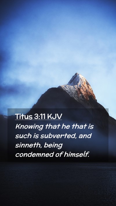 Picture 02 - Titus 3:11 KJV Mobile Phone Wallpaper - Knowing that he that is such is subverted, and - Mobile Bible Verse Wallpaper