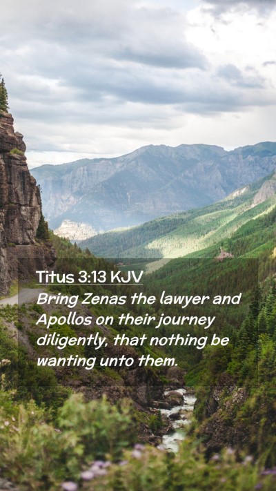 Picture 02 - Titus 3:13 KJV Mobile Phone Wallpaper - Bring Zenas the lawyer and Apollos on their - Mobile Bible Verse Wallpaper