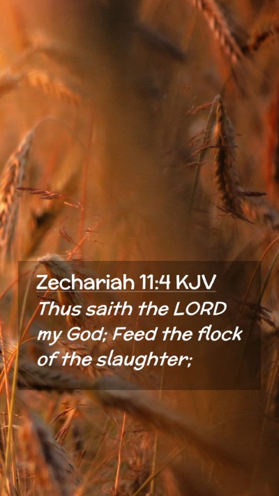 Picture 02 - Zechariah 11:4 KJV Mobile Phone Wallpaper - Thus saith the LORD my God; Feed the flock of the - Mobile Bible Verse Wallpaper