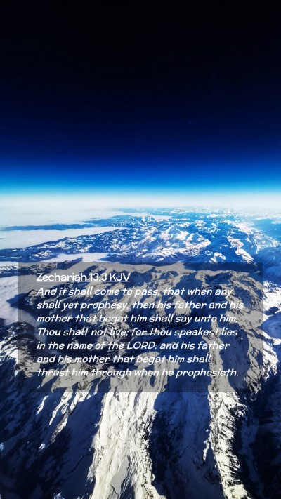 Picture 02 - Zechariah 13:3 KJV Mobile Phone Wallpaper - And it shall come to pass, that when any shall - Mobile Bible Verse Wallpaper