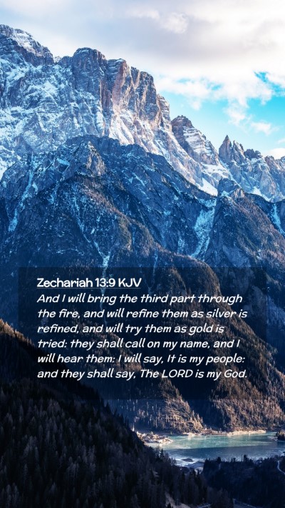 Picture 02 - Zechariah 13:9 KJV Mobile Phone Wallpaper - And I will bring the third part through the fire, - Mobile Bible Verse Wallpaper