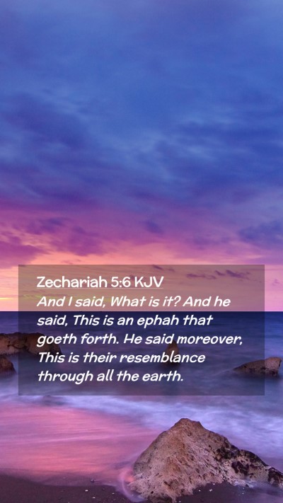 Picture 02 - Zechariah 5:6 KJV Mobile Phone Wallpaper - And I said, What is it? And he said, This is an - Mobile Bible Verse Wallpaper