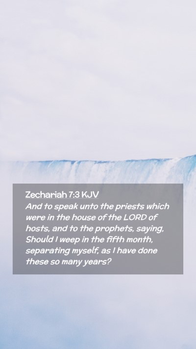 Picture 02 - Zechariah 7:3 KJV Mobile Phone Wallpaper - And to speak unto the priests which were in the - Mobile Bible Verse Wallpaper