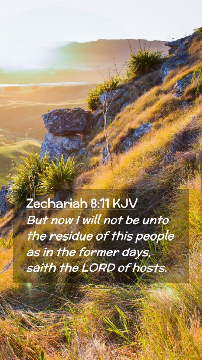 Picture 02 - Zechariah 8:11 KJV Mobile Phone Wallpaper - But now I will not be unto the residue of this - Mobile Bible Verse Wallpaper