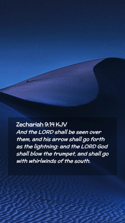 Picture 02 - Zechariah 9:14 KJV Mobile Phone Wallpaper - And the LORD shall be seen over them, and his - Mobile Bible Verse Wallpaper