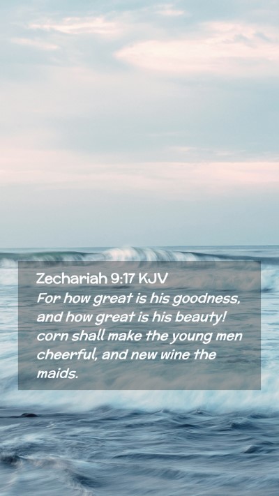 Picture 02 - Zechariah 9:17 KJV Mobile Phone Wallpaper - For how great is his goodness, and how great is - Mobile Bible Verse Wallpaper