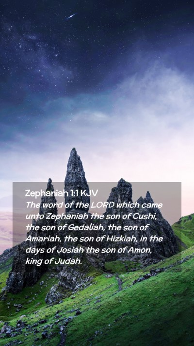 Picture 02 - Zephaniah 1:1 KJV Mobile Phone Wallpaper - The word of the LORD which came unto Zephaniah - Mobile Bible Verse Wallpaper