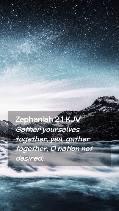 Picture 02 - Zephaniah 2:1 KJV Mobile Phone Wallpaper - Gather yourselves together, yea, gather together, - Mobile Bible Verse Wallpaper