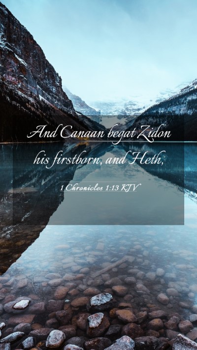 Picture 03 - 1 Chronicles 1:13 KJV Mobile Phone Wallpaper - And Canaan begat Zidon his firstborn, and - Mobile Bible Verse Wallpaper