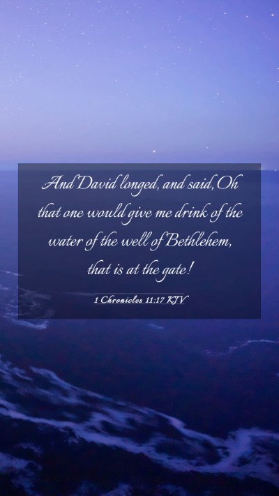 Picture 03 - 1 Chronicles 11:17 KJV Mobile Phone Wallpaper - And David longed, and said, Oh that one would - Mobile Bible Verse Wallpaper