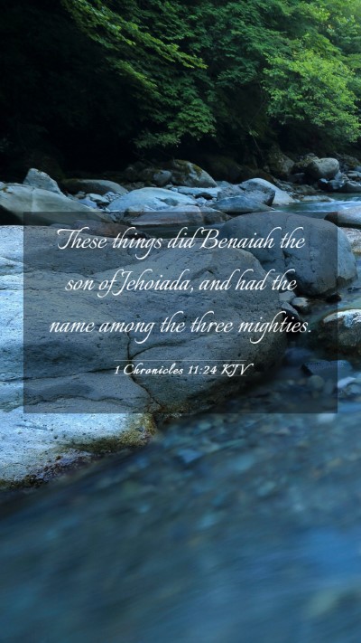 Picture 03 - 1 Chronicles 11:24 KJV Mobile Phone Wallpaper - These things did Benaiah the son of Jehoiada, and - Mobile Bible Verse Wallpaper