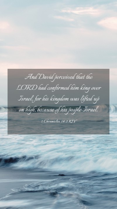 Picture 03 - 1 Chronicles 14:2 KJV Mobile Phone Wallpaper - And David perceived that the LORD had confirmed - Mobile Bible Verse Wallpaper