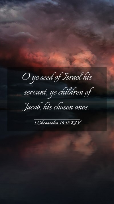 Picture 03 - 1 Chronicles 16:13 KJV Mobile Phone Wallpaper - O ye seed of Israel his servant, ye children of - Mobile Bible Verse Wallpaper