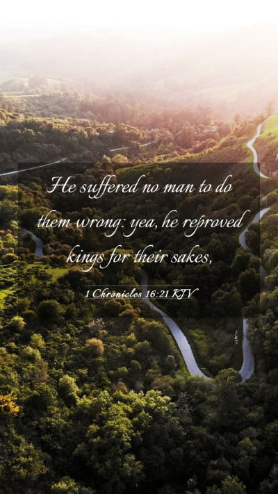 Picture 03 - 1 Chronicles 16:21 KJV Mobile Phone Wallpaper - He suffered no man to do them wrong: yea, he - Mobile Bible Verse Wallpaper