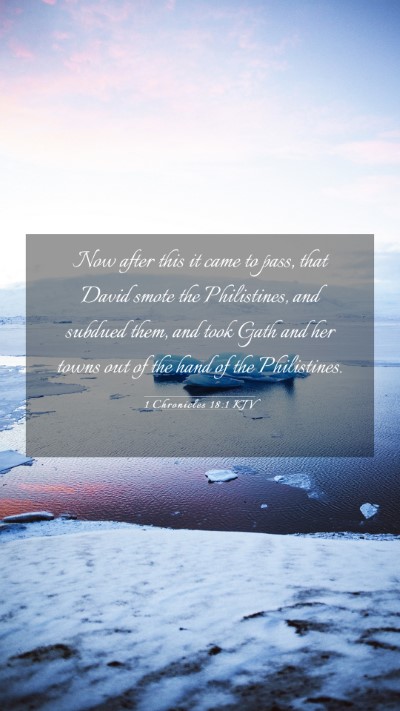 Picture 03 - 1 Chronicles 18:1 KJV Mobile Phone Wallpaper - Now after this it came to pass, that David smote - Mobile Bible Verse Wallpaper