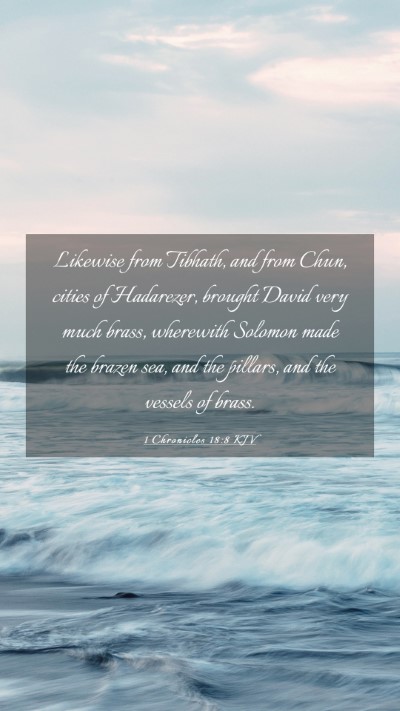Picture 03 - 1 Chronicles 18:8 KJV Mobile Phone Wallpaper - Likewise from Tibhath, and from Chun, cities of - Mobile Bible Verse Wallpaper