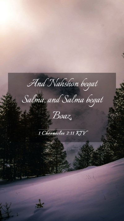 Picture 03 - 1 Chronicles 2:11 KJV Mobile Phone Wallpaper - And Nahshon begat Salma, and Salma begat - Mobile Bible Verse Wallpaper