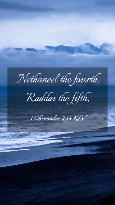 Picture 03 - 1 Chronicles 2:14 KJV Mobile Phone Wallpaper - Nethaneel the fourth, Raddai the - Mobile Bible Verse Wallpaper