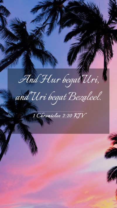 Picture 03 - 1 Chronicles 2:20 KJV Mobile Phone Wallpaper - And Hur begat Uri, and Uri begat - Mobile Bible Verse Wallpaper
