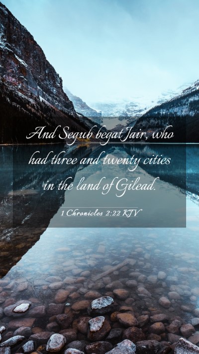 Picture 03 - 1 Chronicles 2:22 KJV Mobile Phone Wallpaper - And Segub begat Jair, who had three and twenty - Mobile Bible Verse Wallpaper