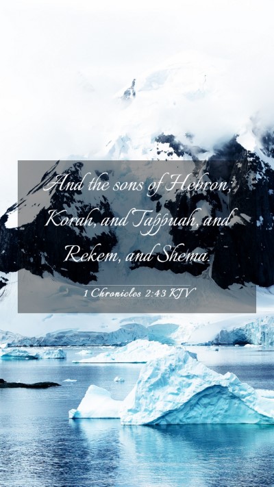 Picture 03 - 1 Chronicles 2:43 KJV Mobile Phone Wallpaper - And the sons of Hebron; Korah, and Tappuah, and - Mobile Bible Verse Wallpaper