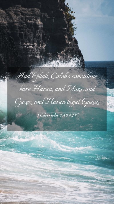 Picture 03 - 1 Chronicles 2:46 KJV Mobile Phone Wallpaper - And Ephah, Caleb's concubine, bare Haran, and - Mobile Bible Verse Wallpaper