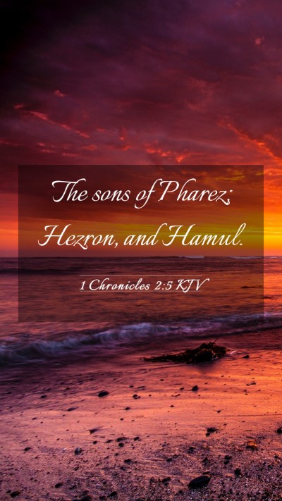 Picture 03 - 1 Chronicles 2:5 KJV Mobile Phone Wallpaper - The sons of Pharez; Hezron, and - Mobile Bible Verse Wallpaper