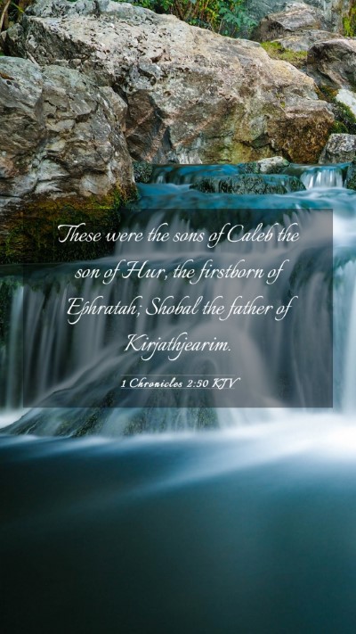 Picture 03 - 1 Chronicles 2:50 KJV Mobile Phone Wallpaper - These were the sons of Caleb the son of Hur, the - Mobile Bible Verse Wallpaper