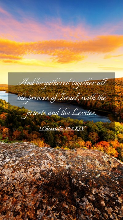 Picture 03 - 1 Chronicles 23:2 KJV Mobile Phone Wallpaper - And he gathered together all the princes of - Mobile Bible Verse Wallpaper