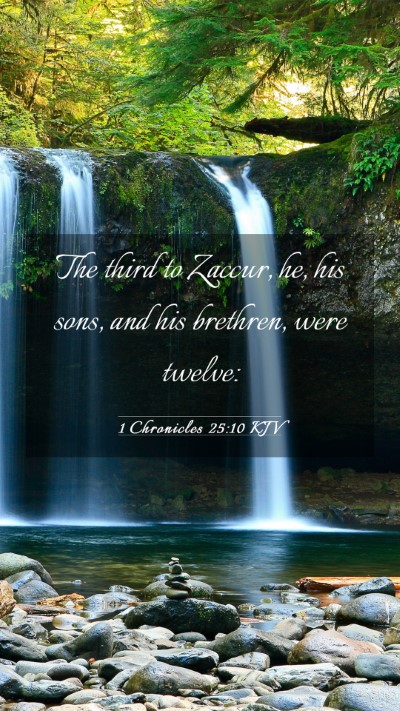 Picture 03 - 1 Chronicles 25:10 KJV Mobile Phone Wallpaper - The third to Zaccur, he, his sons, and his - Mobile Bible Verse Wallpaper
