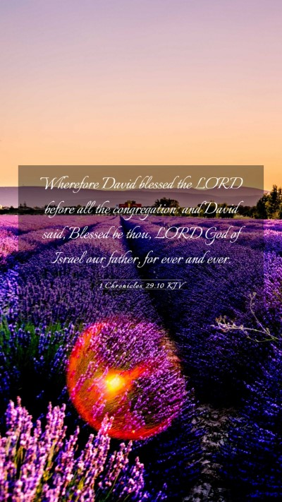 Picture 03 - 1 Chronicles 29:10 KJV Mobile Phone Wallpaper - Wherefore David blessed the LORD before all the - Mobile Bible Verse Wallpaper