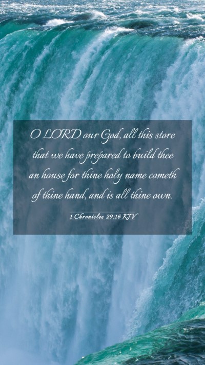 Picture 03 - 1 Chronicles 29:16 KJV Mobile Phone Wallpaper - O LORD our God, all this store that we have - Mobile Bible Verse Wallpaper